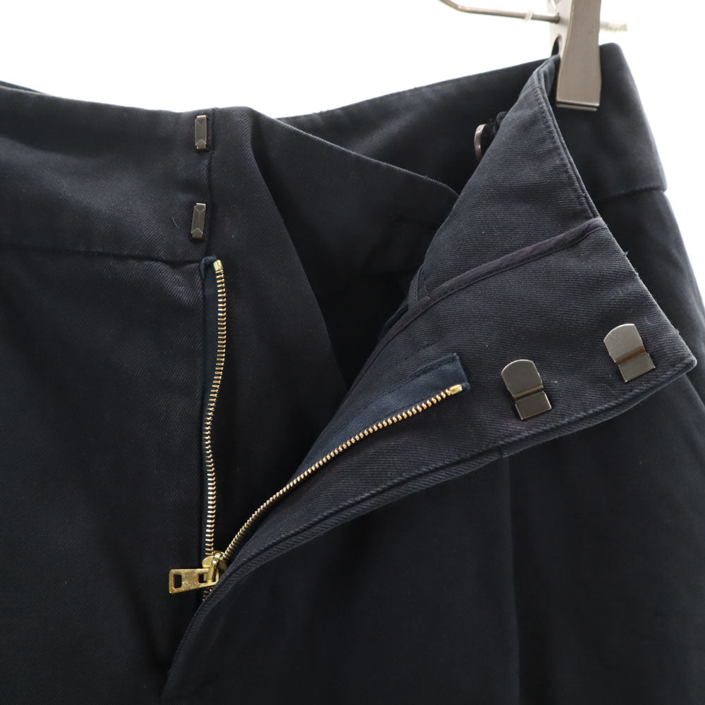 MARNI マルニ イタリア製 クロップド ワイドパンツ 38 ネイビー レディース