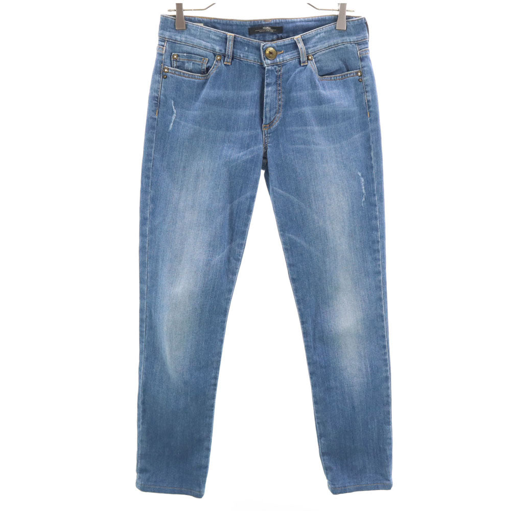 MAX MARA Weekend マックスマーラウィークエンド スリムデニムパンツ 36 ウォッシュブルー ジーンズ レディース