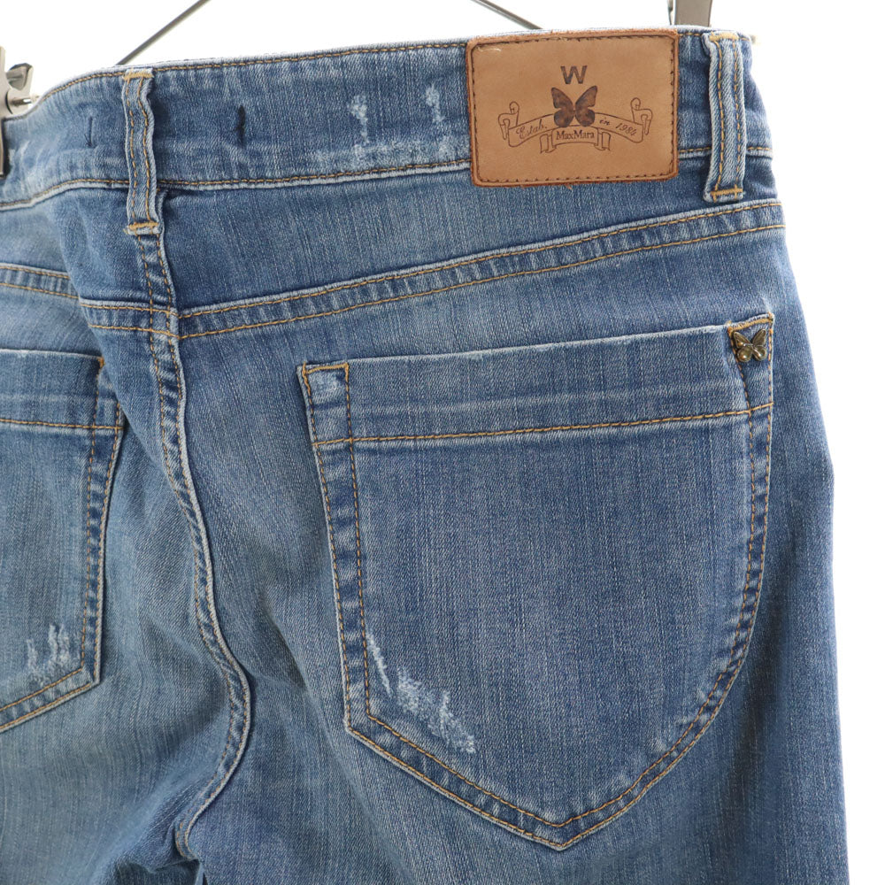 MAX MARA Weekend マックスマーラウィークエンド スリムデニムパンツ 36 ウォッシュブルー ジーンズ レディース