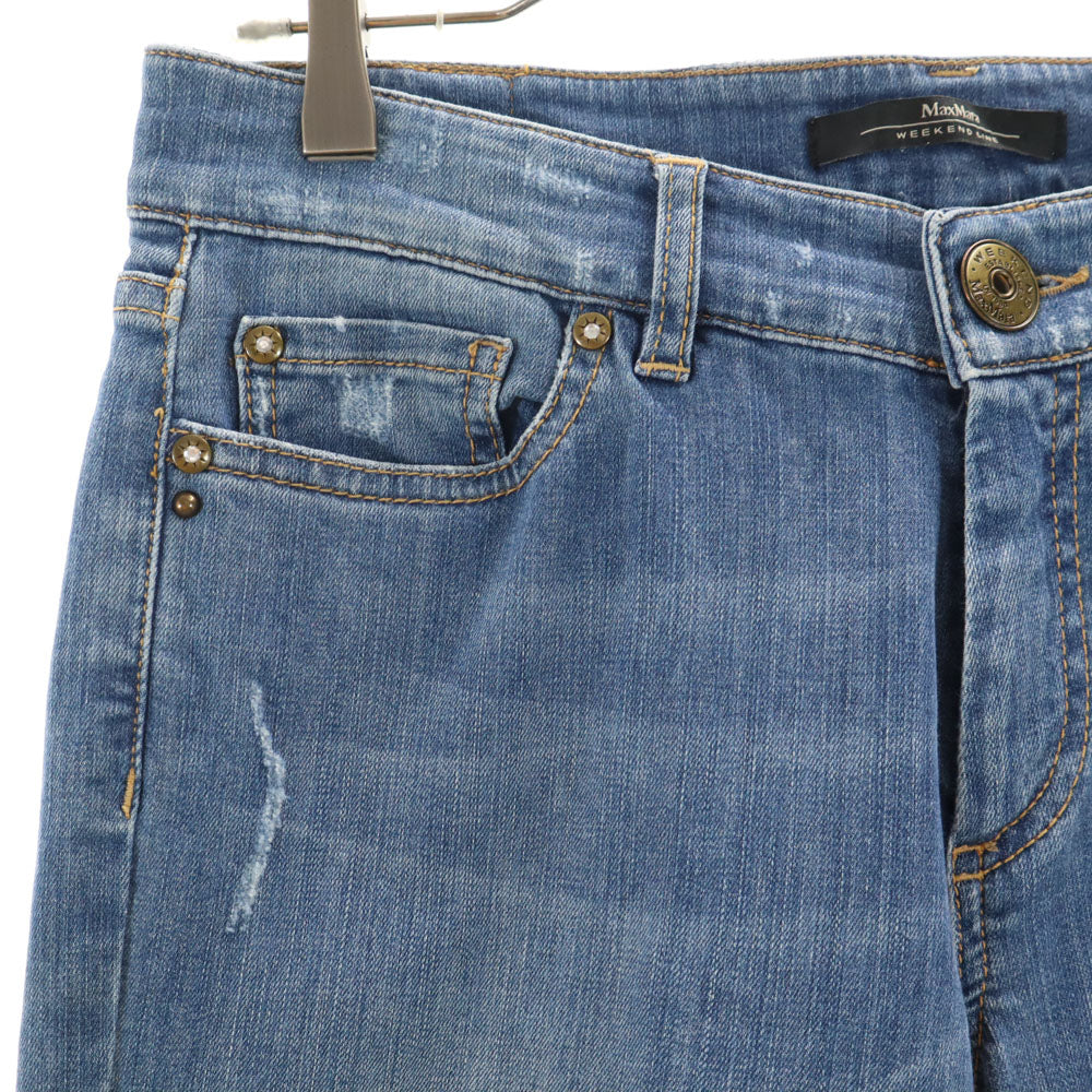 MAX MARA Weekend マックスマーラウィークエンド スリムデニムパンツ 36 ウォッシュブルー ジーンズ レディース
