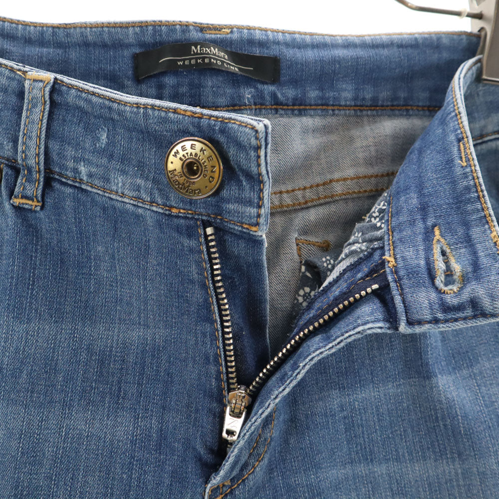 MAX MARA Weekend マックスマーラウィークエンド スリムデニムパンツ 36 ウォッシュブルー ジーンズ レディース