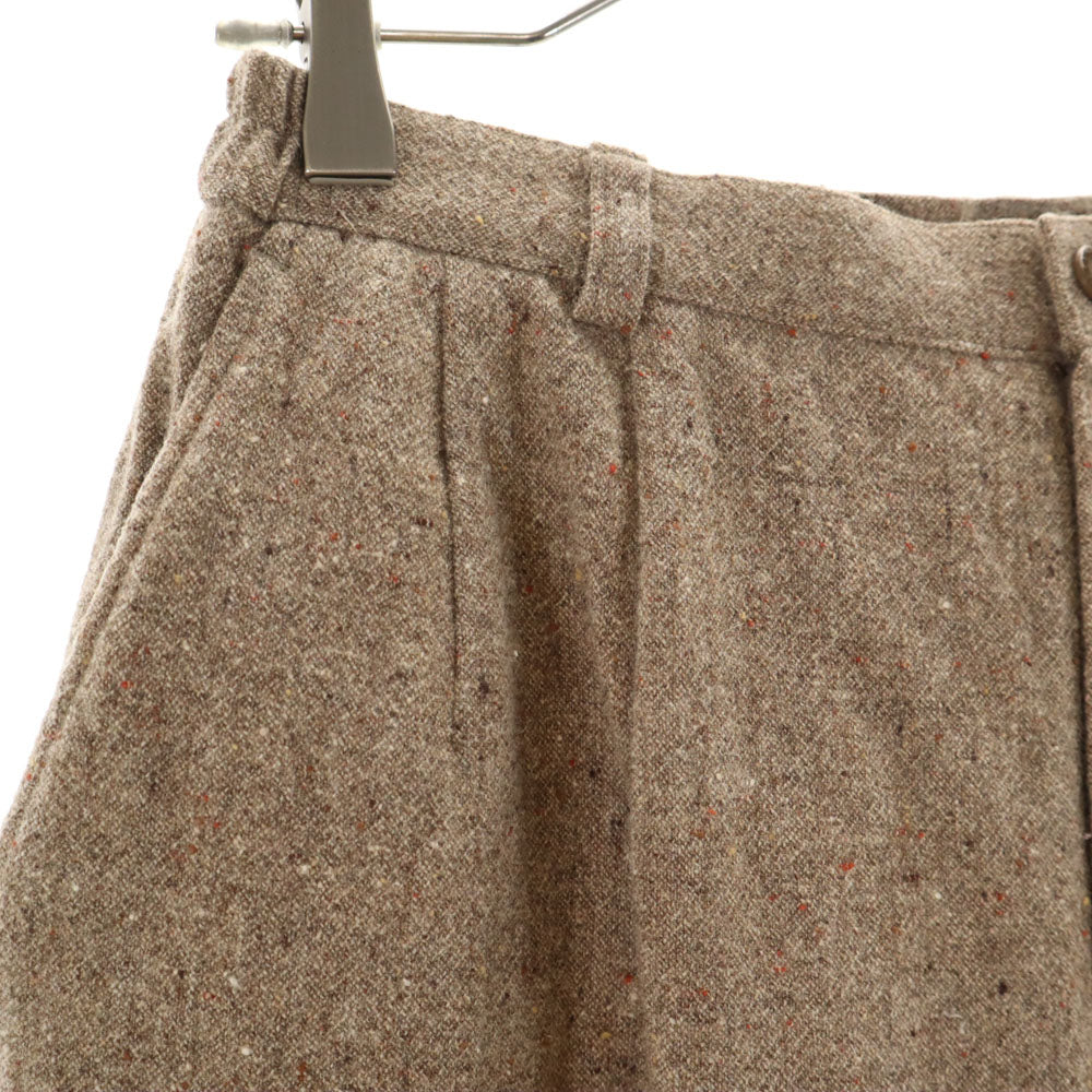 BURBERRY GOLF バーバリーゴルフ 三陽商会 日本製 ネップ入り ウールパンツ L グレージュ レディース