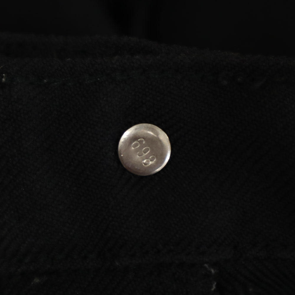 Levi's リーバイス アメリカ製 ボタン裏698 SCOVILジップ スタプレ ストレートパンツ ブラック レディース