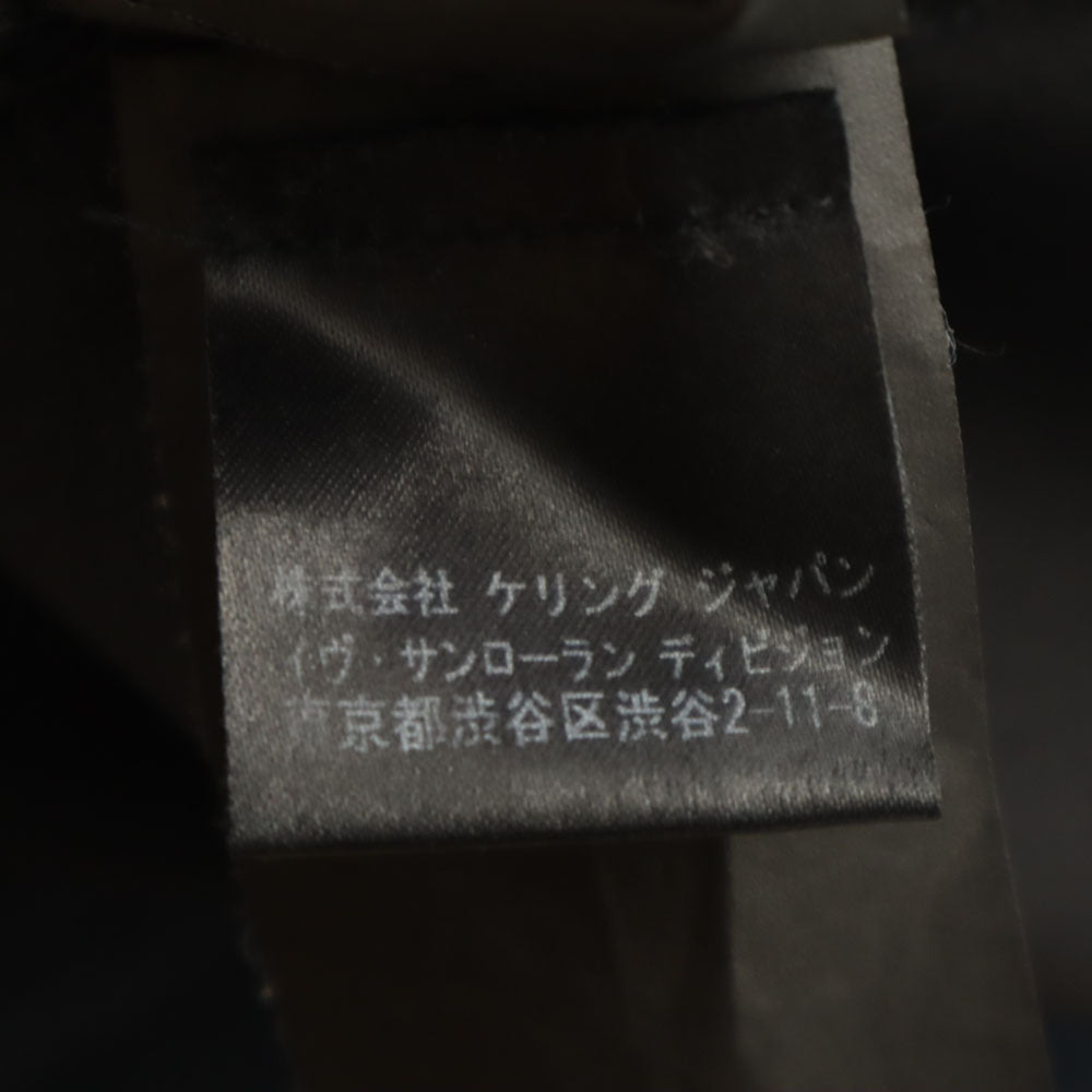 SAINT LAURENT サンローラン 2014年 イタリア製 ウールブレンド スラックスパンツ 44 ブラック レディース