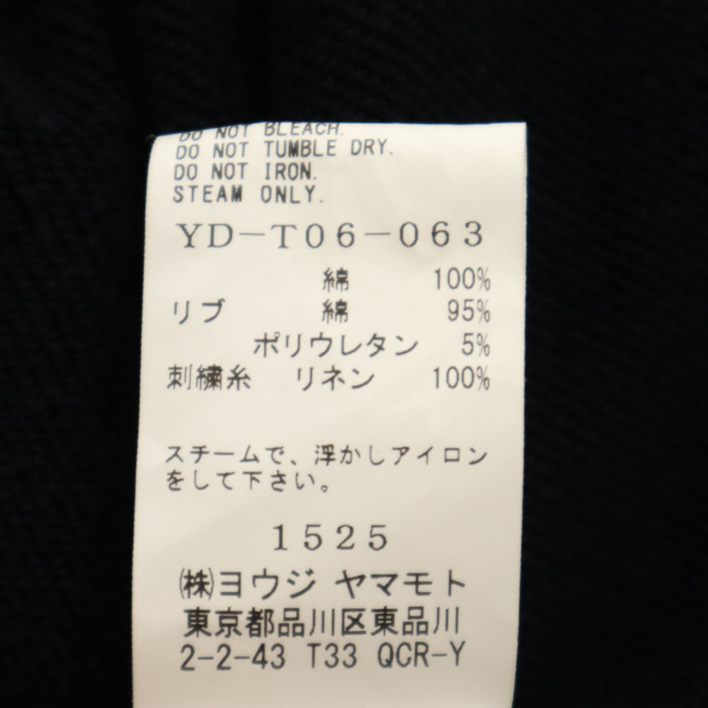 Y's ワイズ 日本製 ブランケットステッチ ワイドパンツ 2 ネイビー メンズ