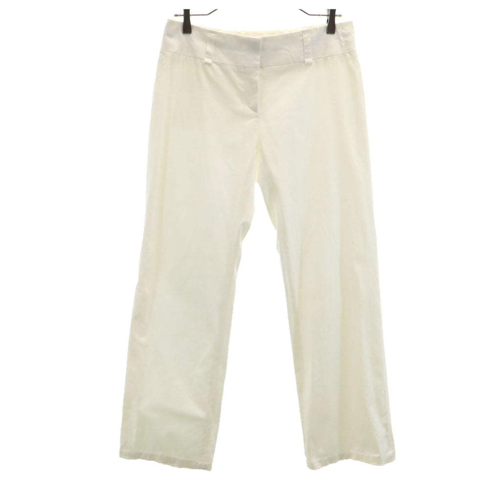 CELINE セリーヌ フランス製 コットンパンツ 40 ホワイト レディース