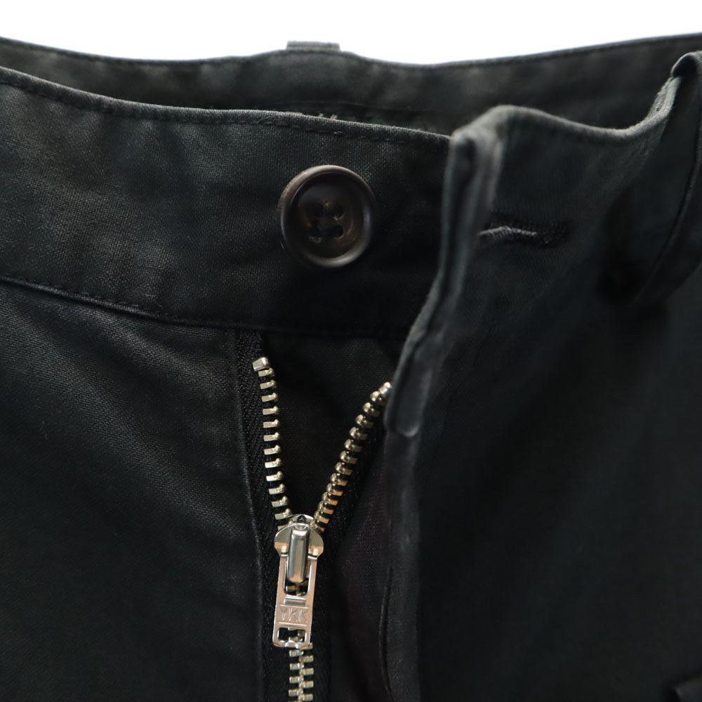 Y's ワイズ 日本製 ワイド コットンパンツ 1 ブラック メンズ