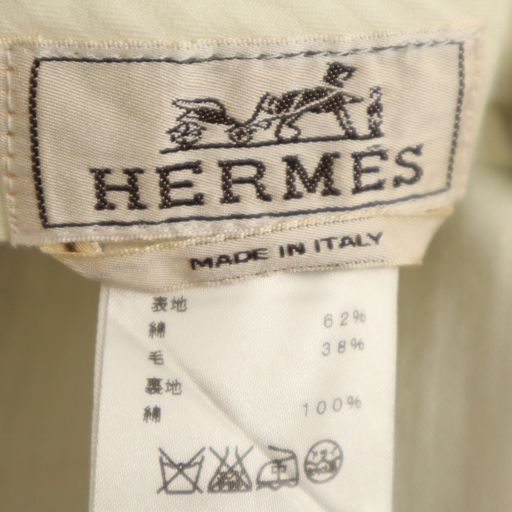 HERMES エルメス イタリア製 コットンパンツ グレー メンズ