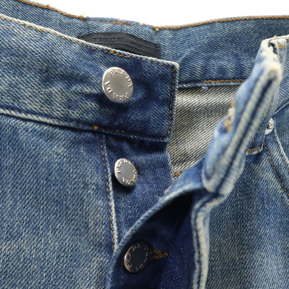 PRADA プラダ ルーマニア製 ボタンフライ デニムパンツ w31 ブルー メンズ