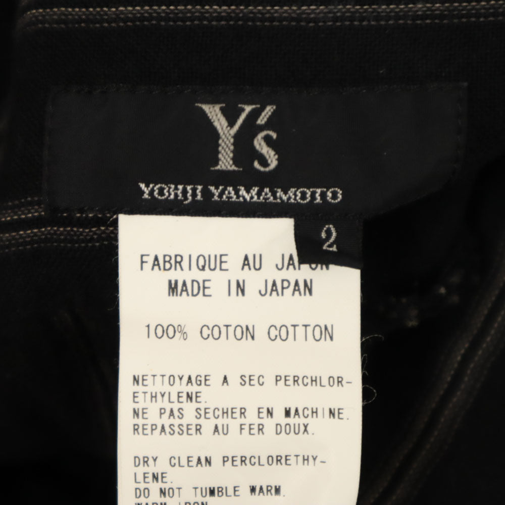 Y's ワイズ 日本製 カーゴパンツ 2 ブラック メンズ