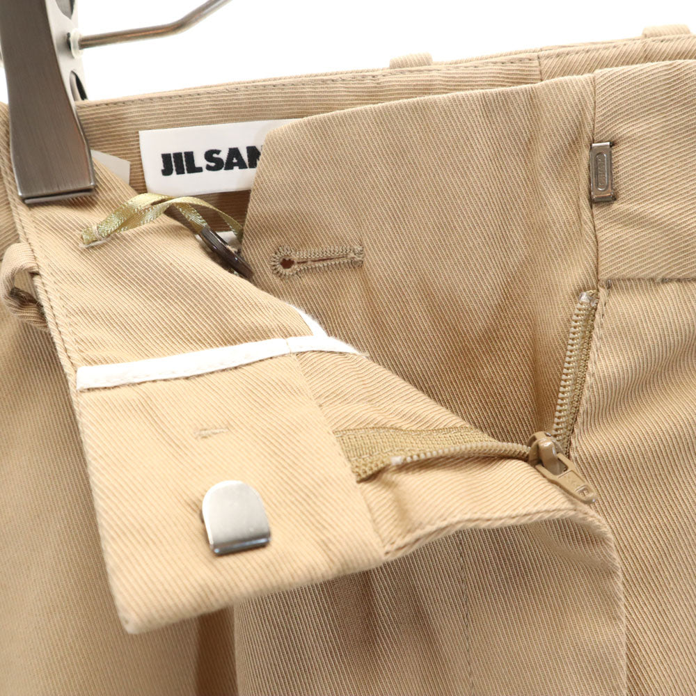 JIL SANDER ジルサンダー イタリア製 コットンパンツ 32 ベージュ レディース