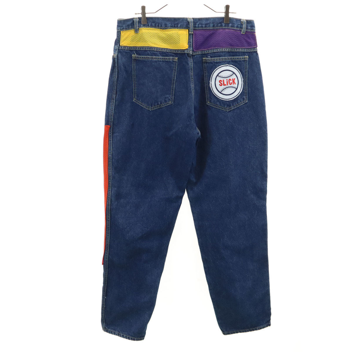 SLICK スリック オールド テーパードデニムパンツ W38 インディゴブルー ジーンズ ビッグサイズ メンズ
