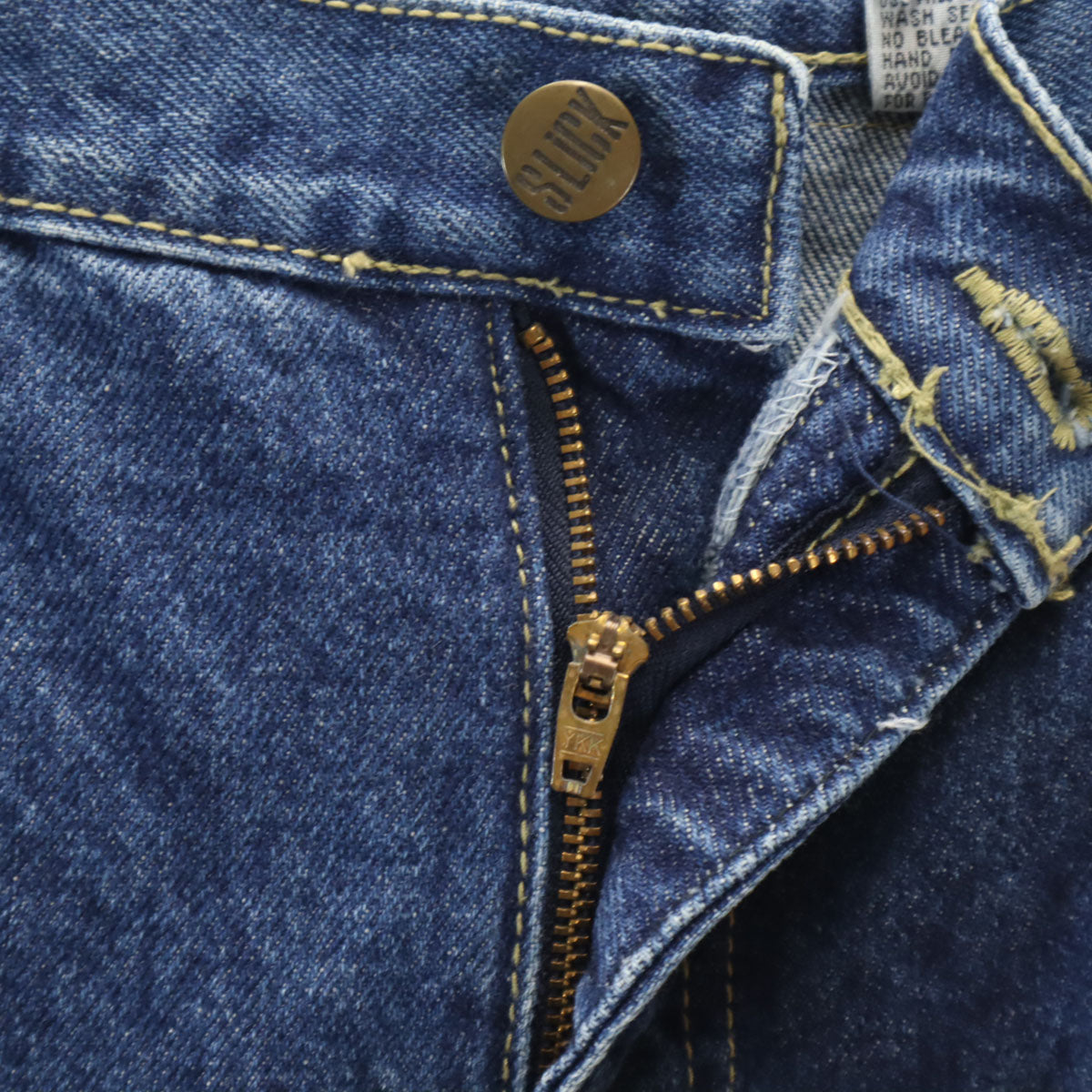 SLICK スリック オールド テーパードデニムパンツ W38 インディゴブルー ジーンズ ビッグサイズ メンズ