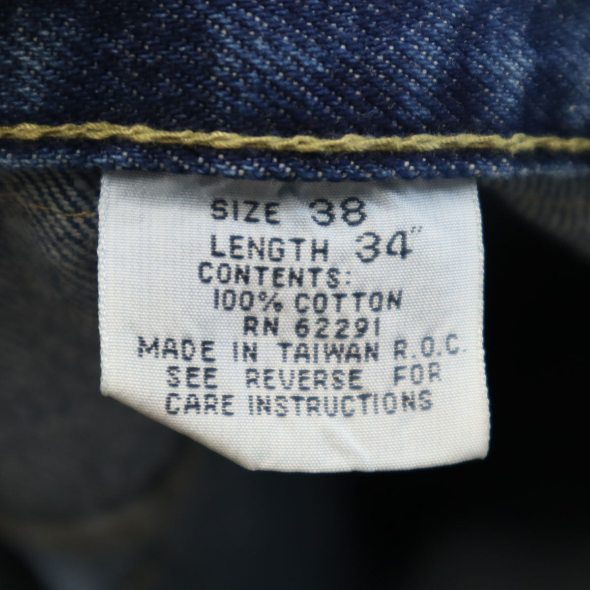 SLICK スリック オールド テーパードデニムパンツ W38 インディゴブルー ジーンズ ビッグサイズ メンズ