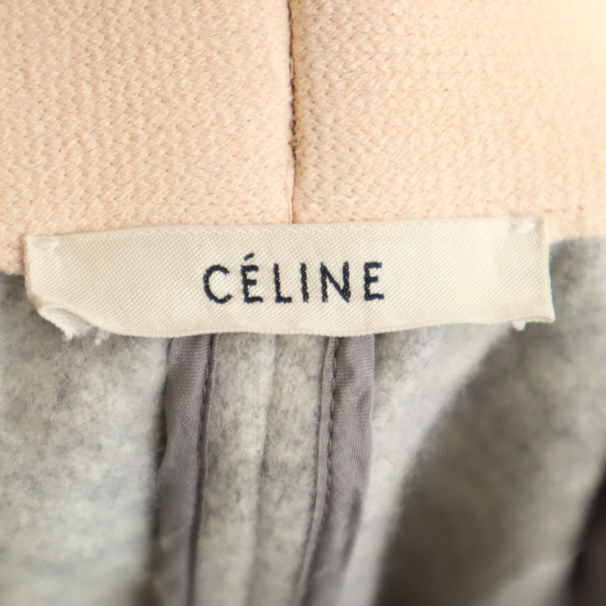 CELINE セリーヌ ポルトガル製 ウールパンツ 36 グレー レディース
