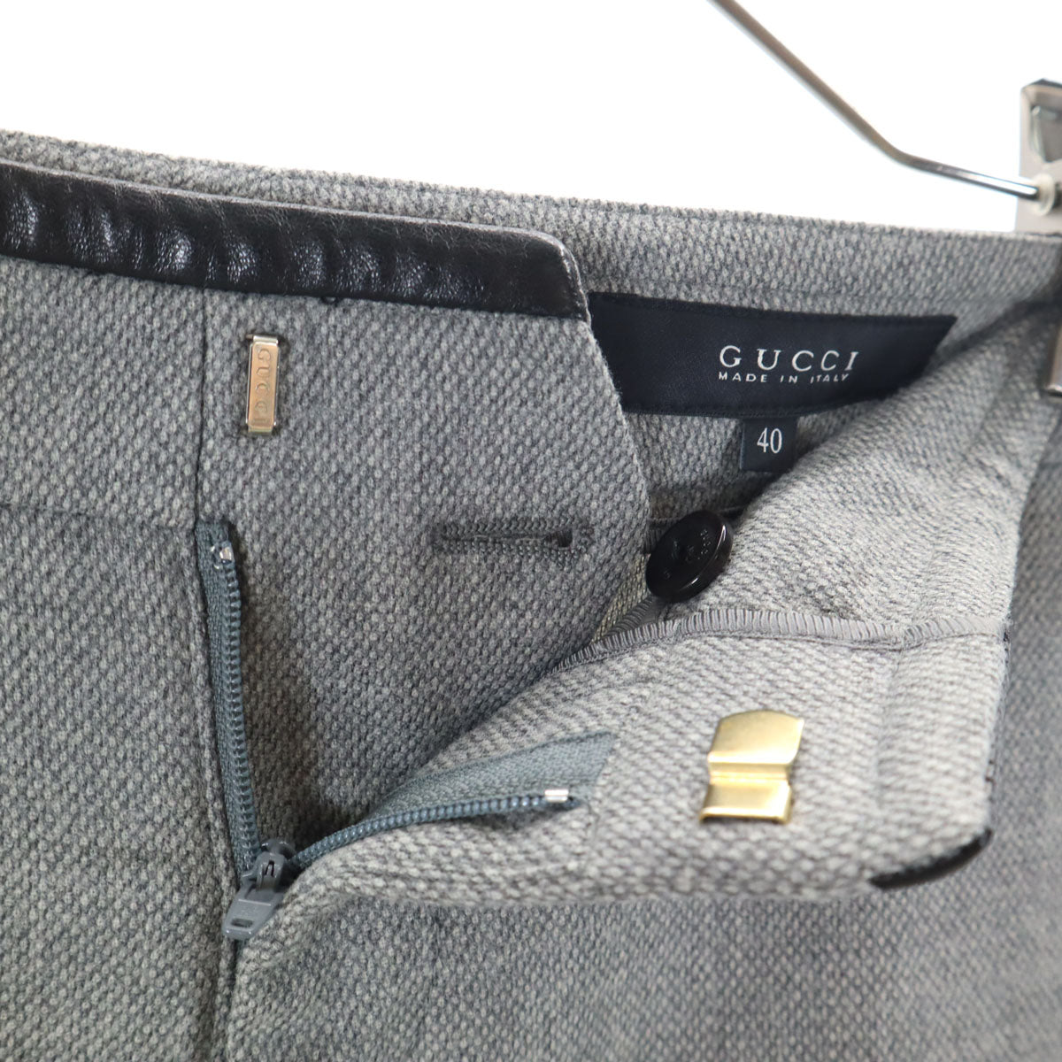 GUCCI グッチ イタリア製 スラックスパンツ 40 グレー レディース