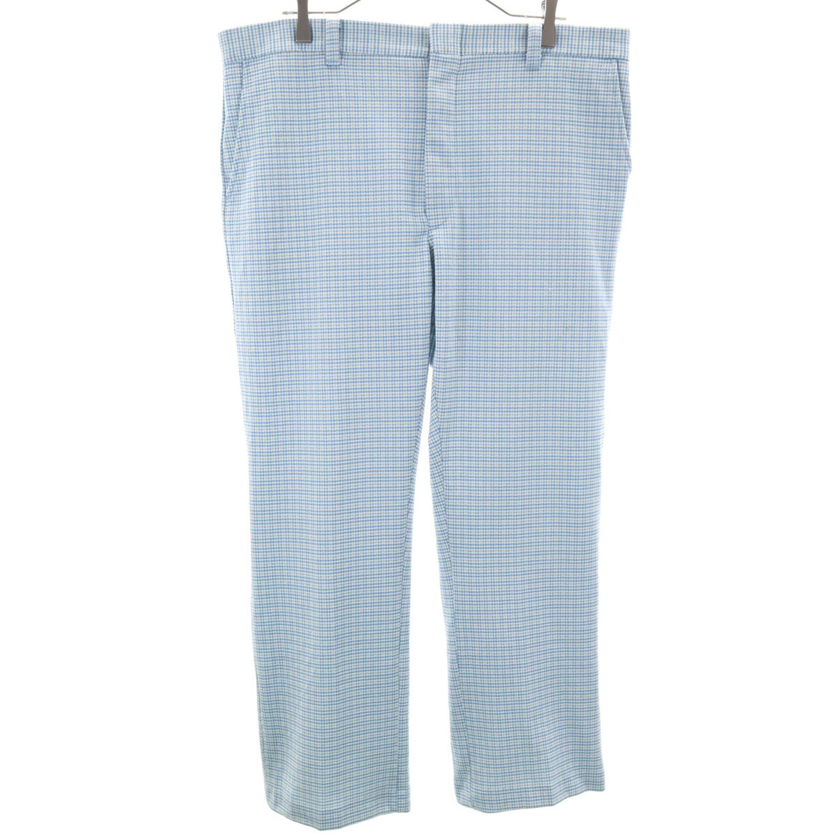 VINTAGE ヴィンテージ 70s チェック柄 トラウザー パンツ ブルー メンズ