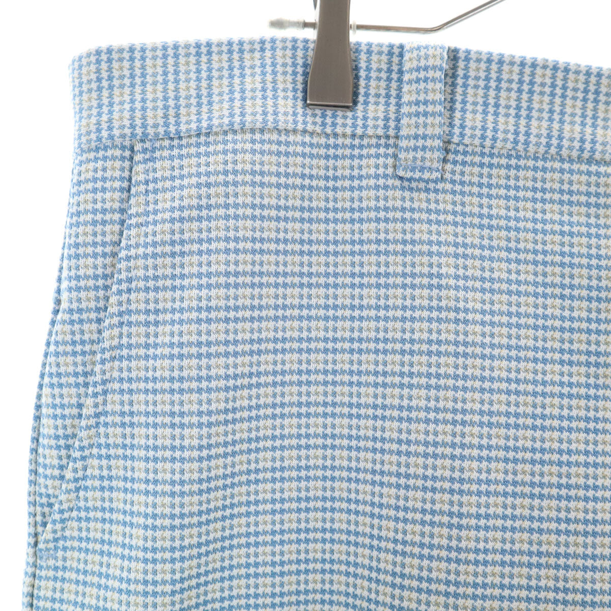 VINTAGE ヴィンテージ 70s チェック柄 トラウザー パンツ ブルー メンズ