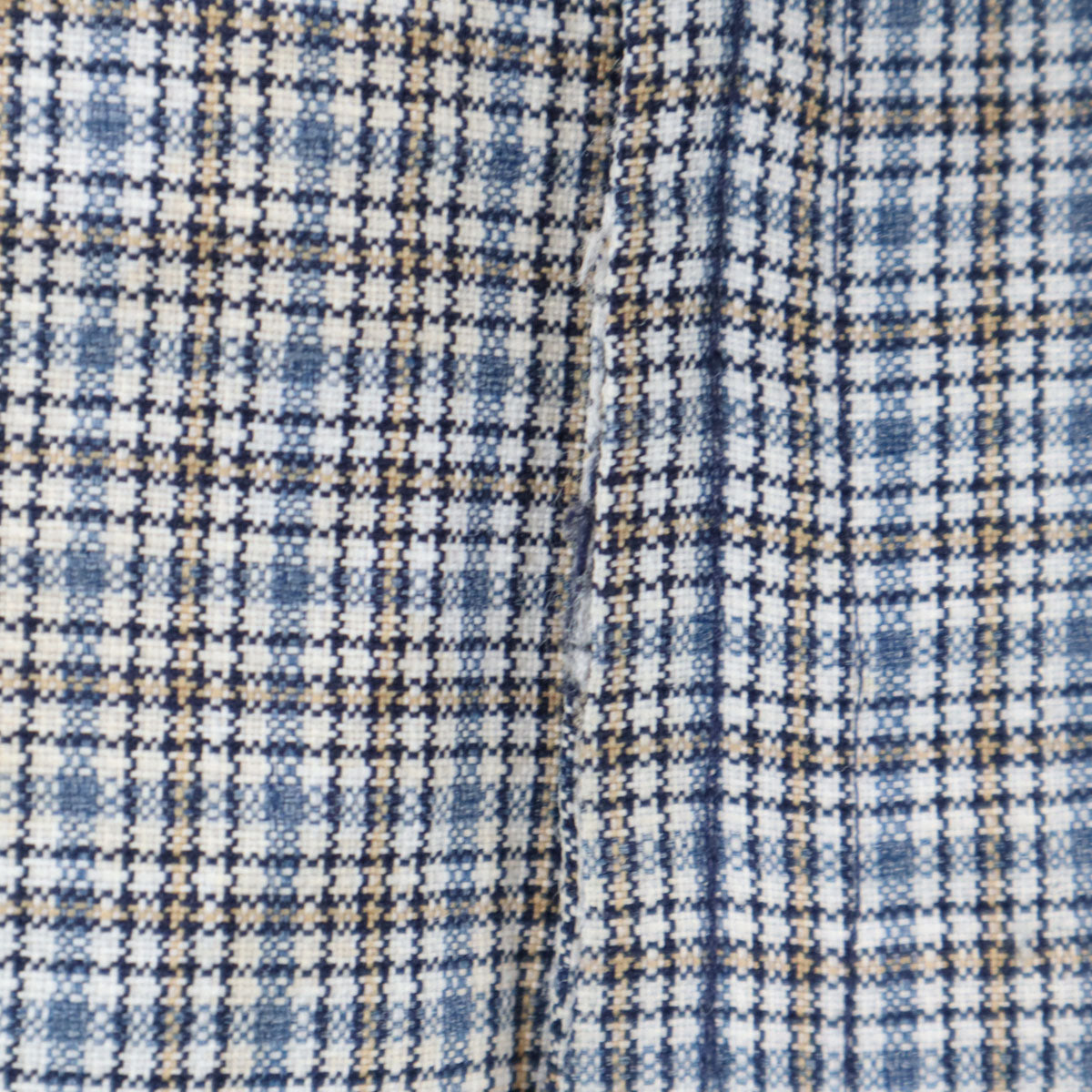 VINTAGE ヴィンテージ 70s チェック柄 トラウザー パンツ ネイビー メンズ