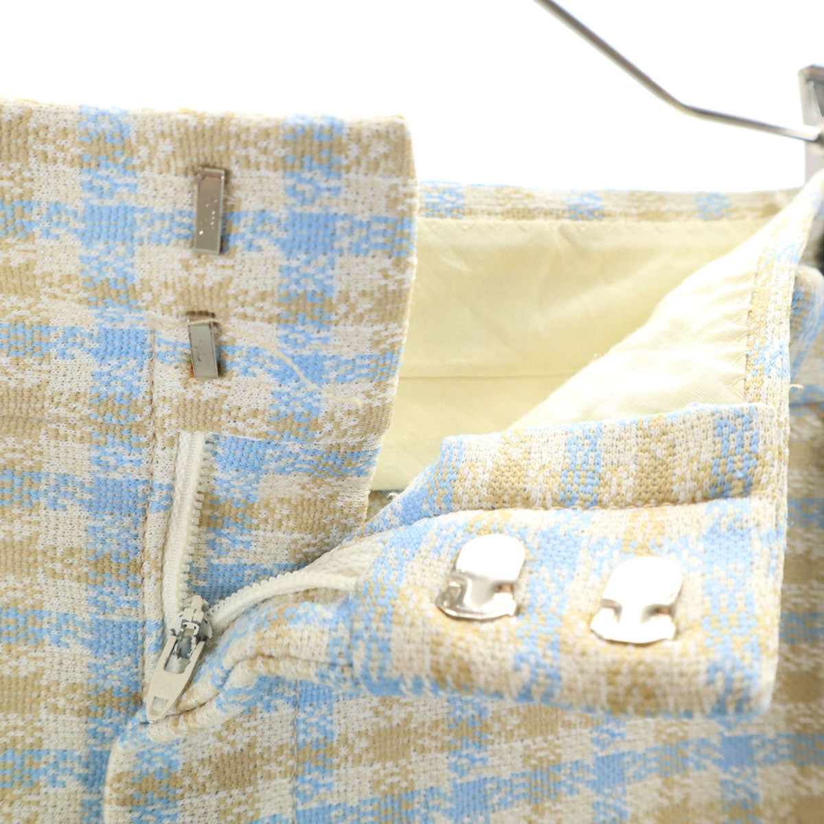 70s ヴィンテージ チェック柄 トラウザー パンツ ベージュ メンズ