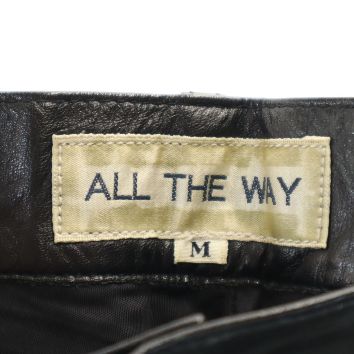 ALL THE WAY オールザウェイ 牛革 レザーパンツ M ブラック メンズ