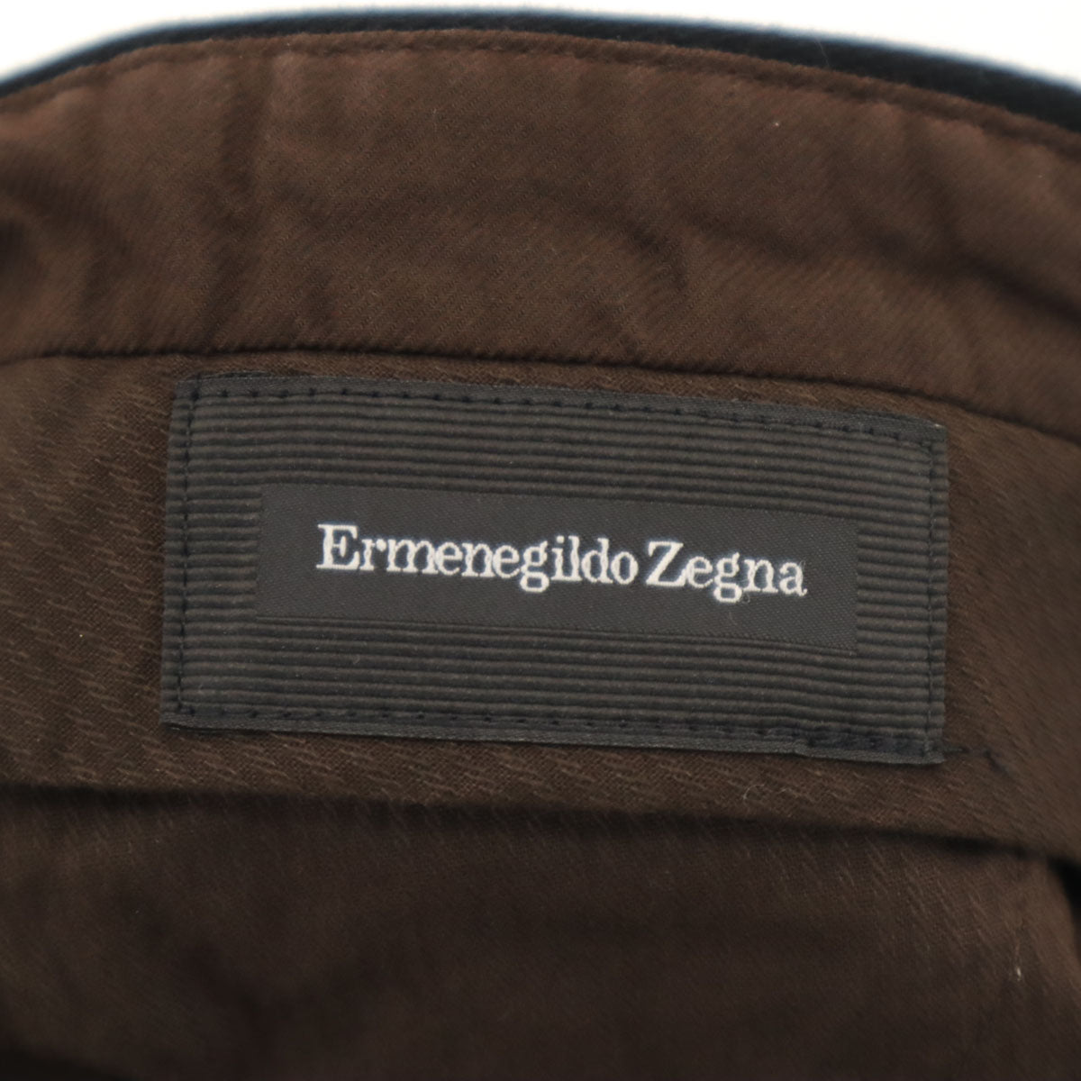 Ermenegildo Zegna エルメネジルドゼニア ルーマニア製 コットンパンツ 48 ブラック チノパン メンズ