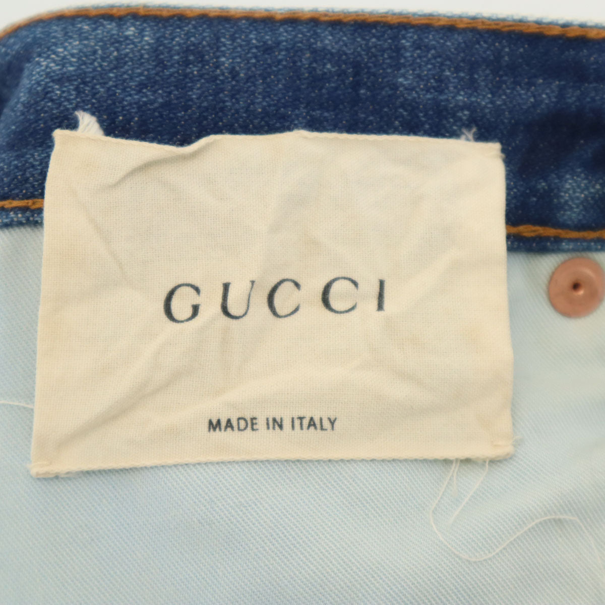 GUCCI グッチ イタリア製 ダメージ加工 デニムパンツ 26 ブラック メンズ