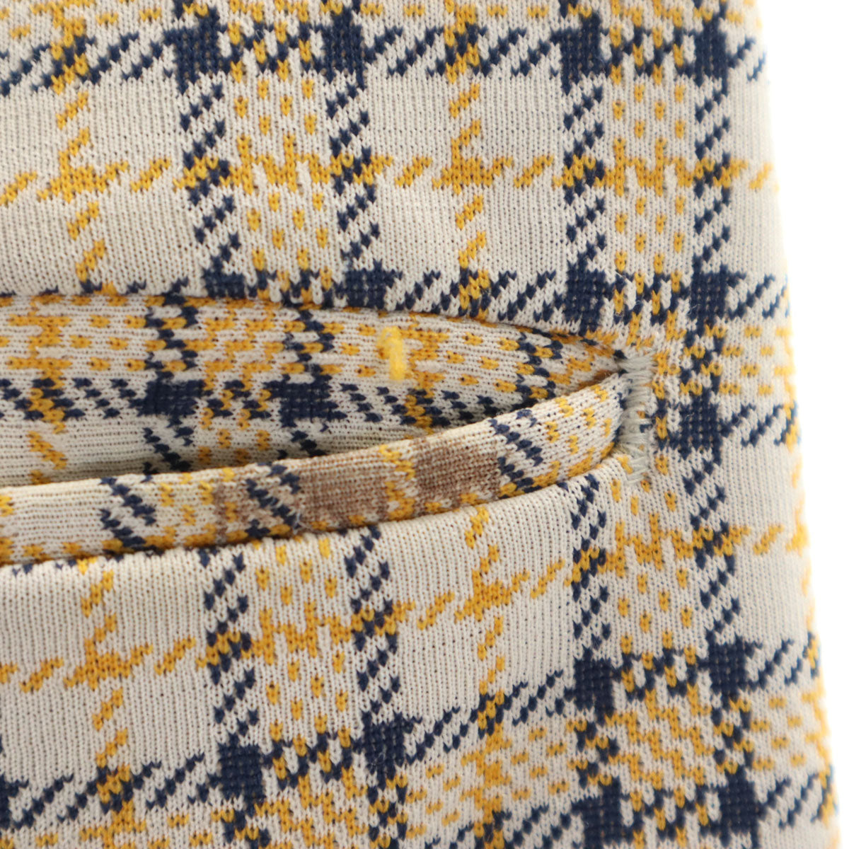 MUSTANG KNIT by HAGGAR 70s 80s ヴィンテージ ロケットタロン チェック柄 ロングパンツ ホワイト メンズ