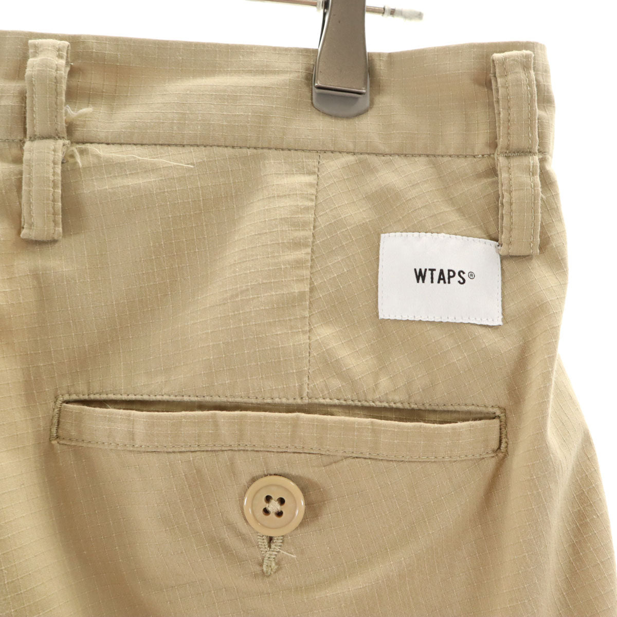 WTAPS ダブルタップス 日本製 リップストップ ロングパンツ 2 ベージュ メンズ