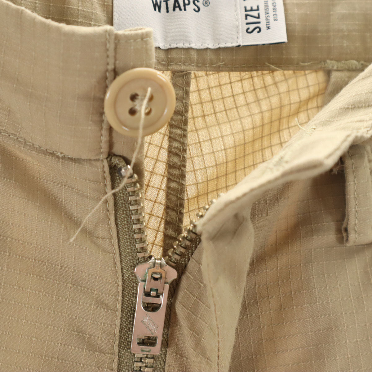 WTAPS ダブルタップス 日本製 リップストップ ロングパンツ 2 ベージュ メンズ