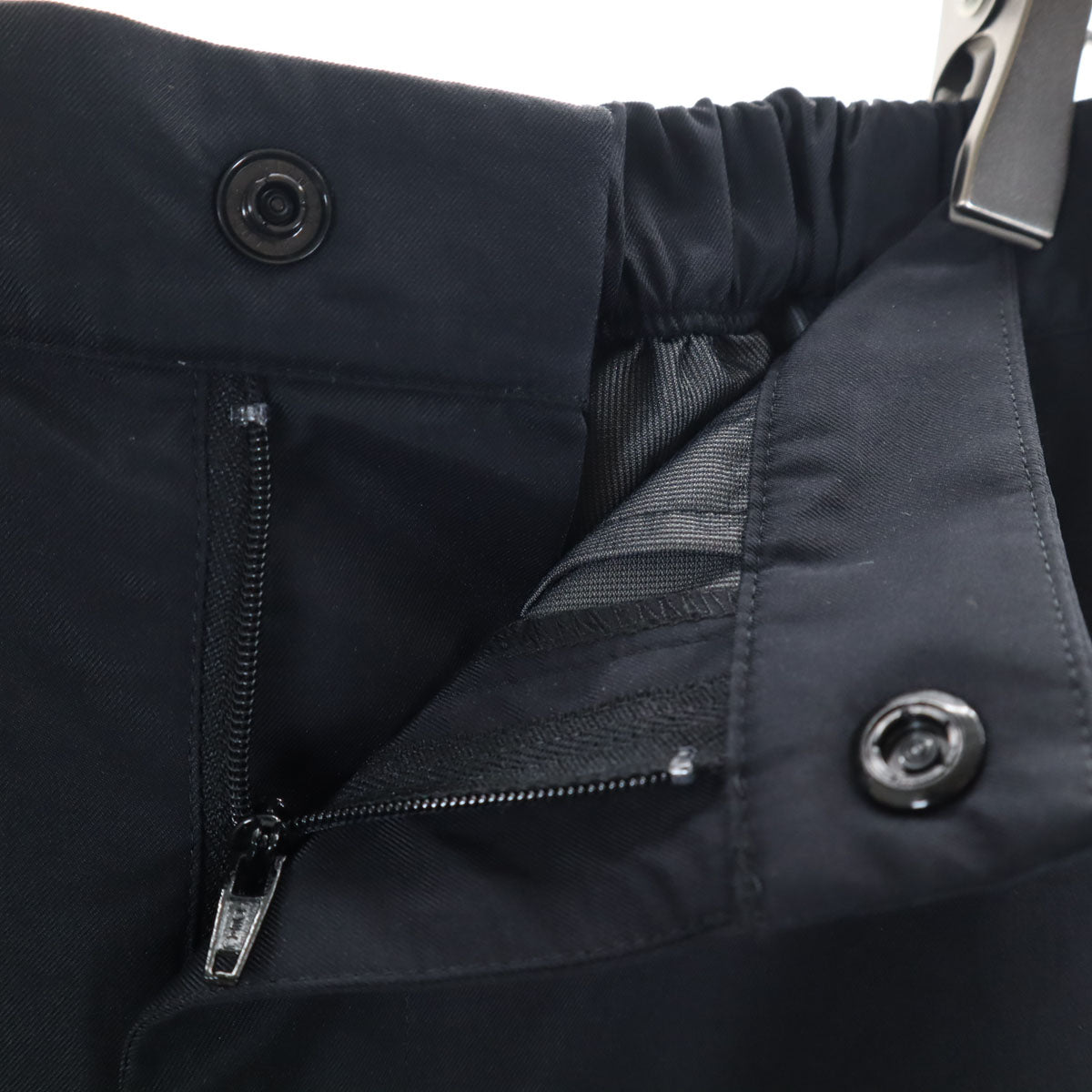 SAINT LAURENT サンローラン 日本製 カットオフ加工 ロングパンツ W29 ブラック レディース