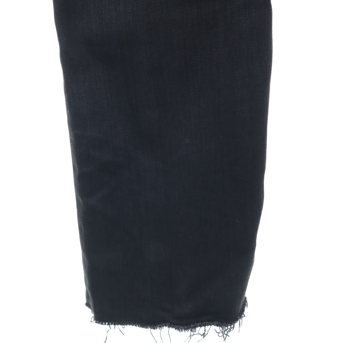 SAINT LAURENT サンローラン 日本製 カットオフ加工 ロングパンツ W29 ブラック レディース
