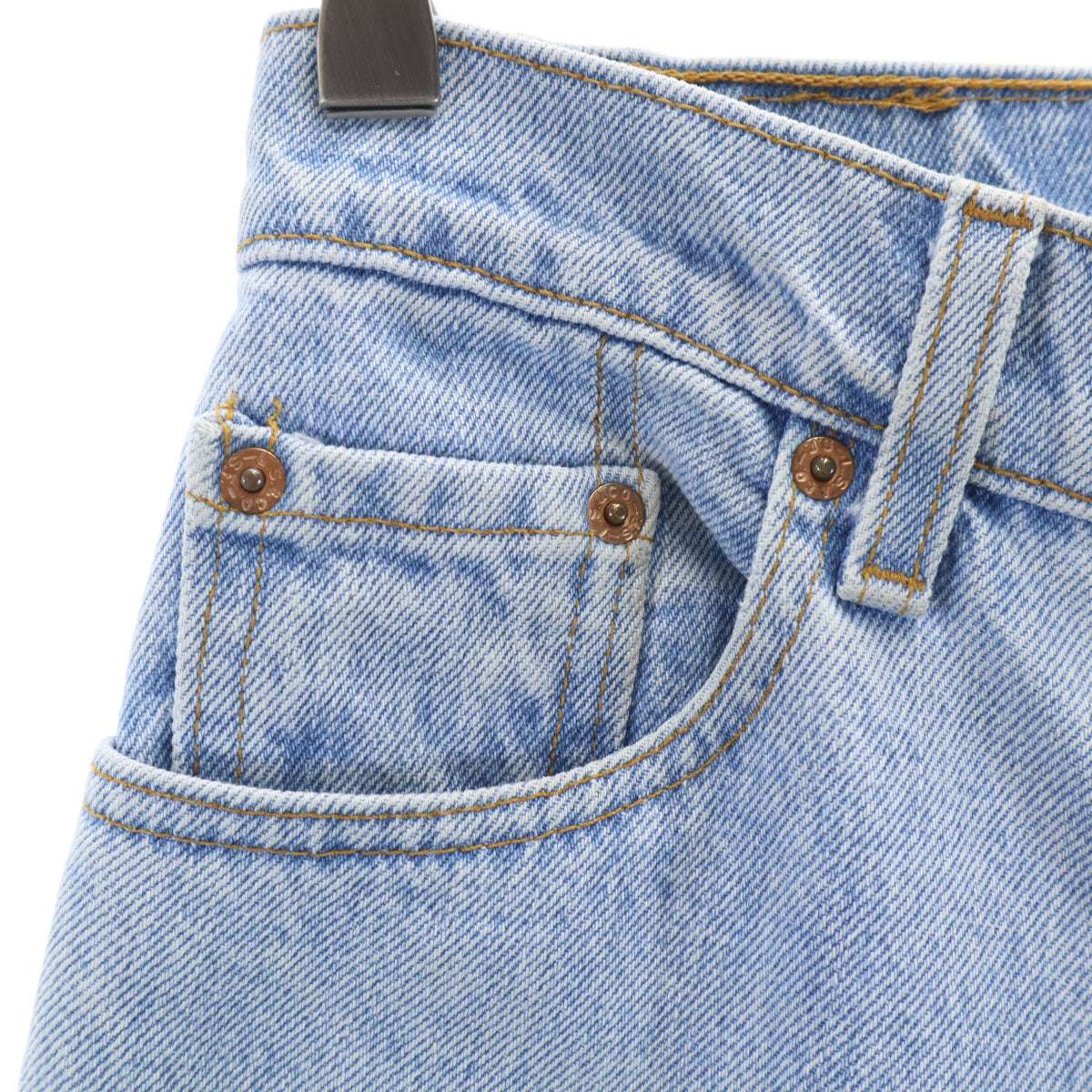 Levi's リーバイス 90s 550 USA製 オールド テーパードデニムパンツ 7/M アイスブルー ジーンズ キッズ