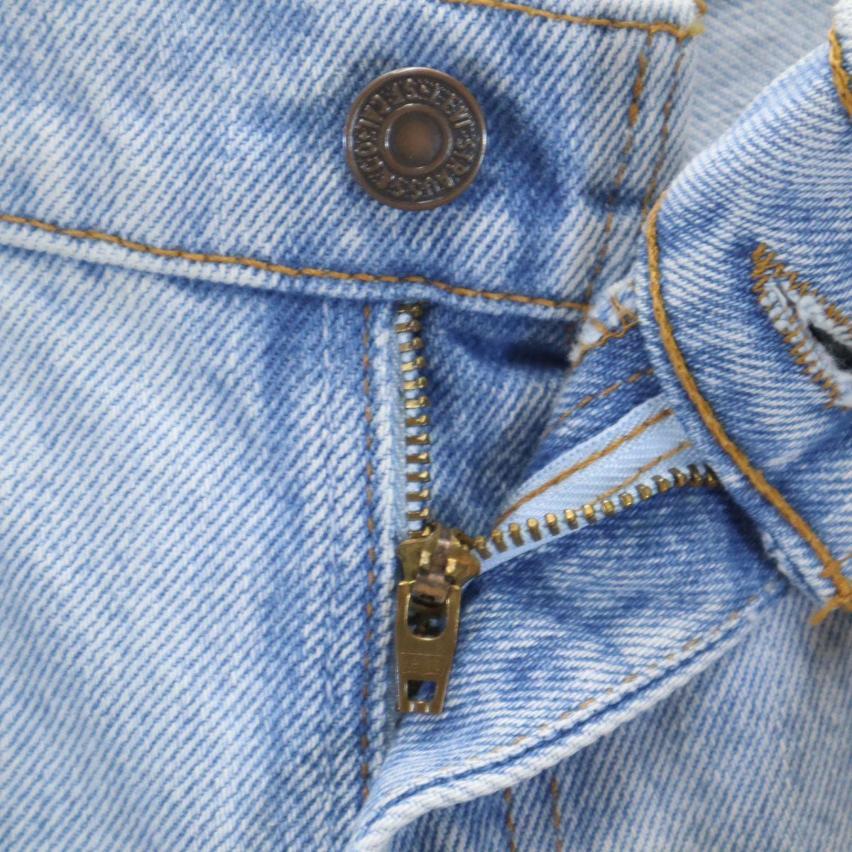 Levi's リーバイス 90s 550 USA製 オールド テーパードデニムパンツ 7/M アイスブルー ジーンズ キッズ