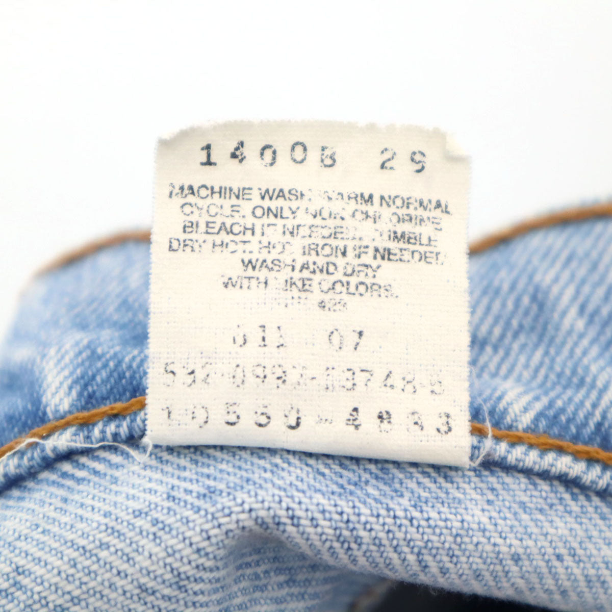 Levi's リーバイス 90s 550 USA製 オールド テーパードデニムパンツ 7/M アイスブルー ジーンズ キッズ