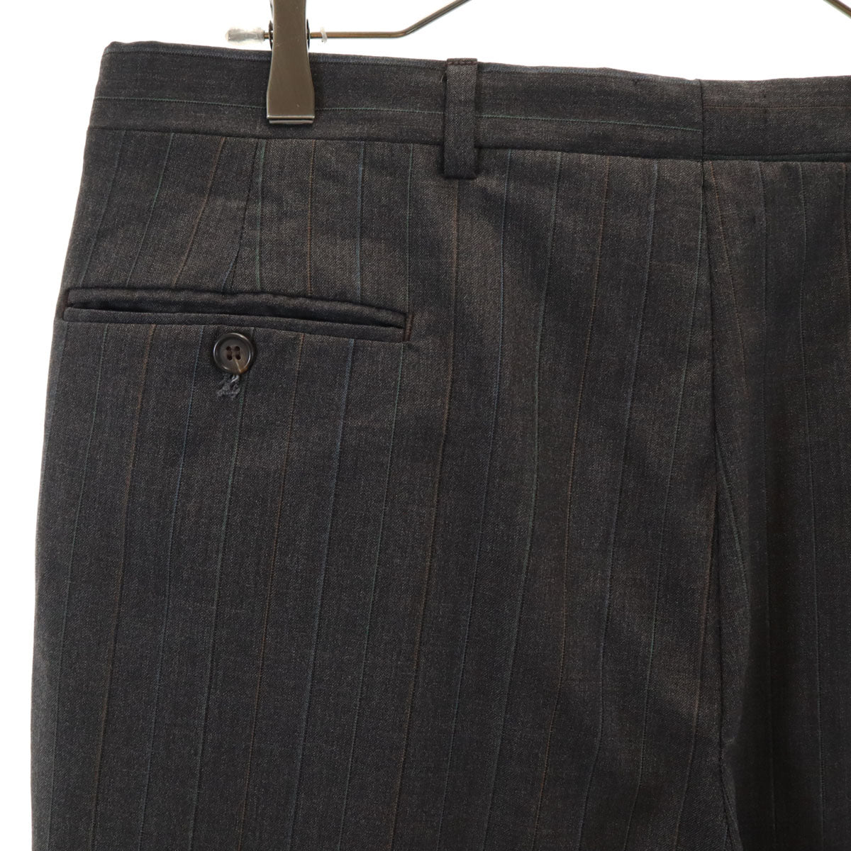 VINTAGE ヴィンテージ 70s チェック柄 スラックスパンツ グレー タック メンズ