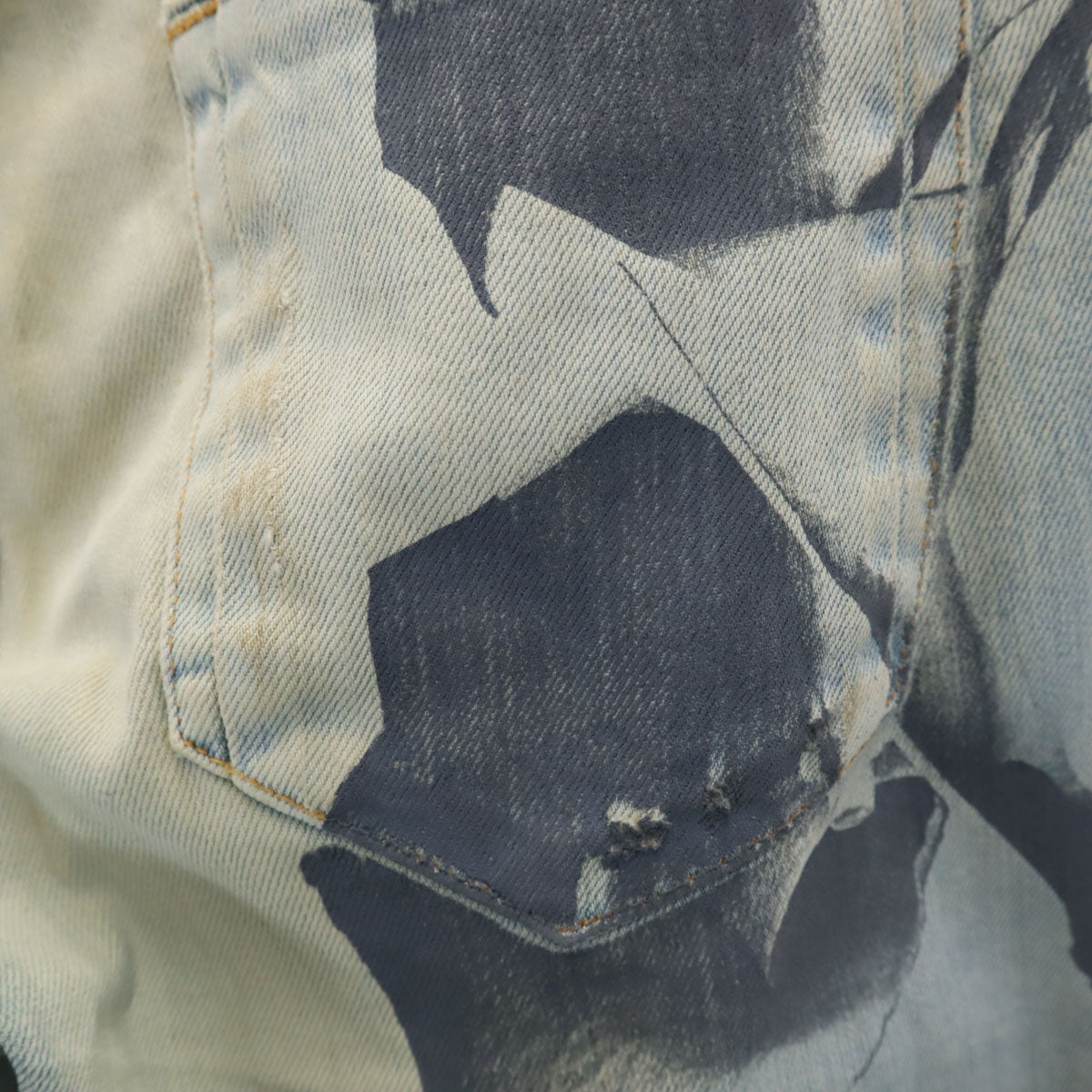 DIESEL BLACK GOLD ディーゼルブラックゴールド イタリア製 フローラルプリント スキニーデニムパンツ W28 ブルー PILCE 008QE ジーンズ レディース