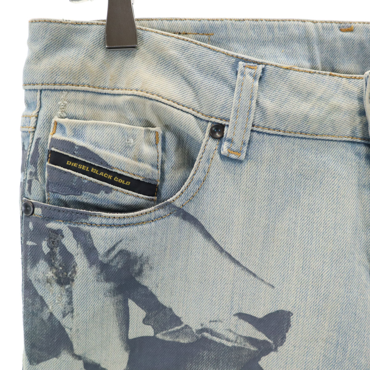 DIESEL BLACK GOLD ディーゼルブラックゴールド イタリア製 フローラルプリント スキニーデニムパンツ W28 ブルー PILCE 008QE ジーンズ レディース