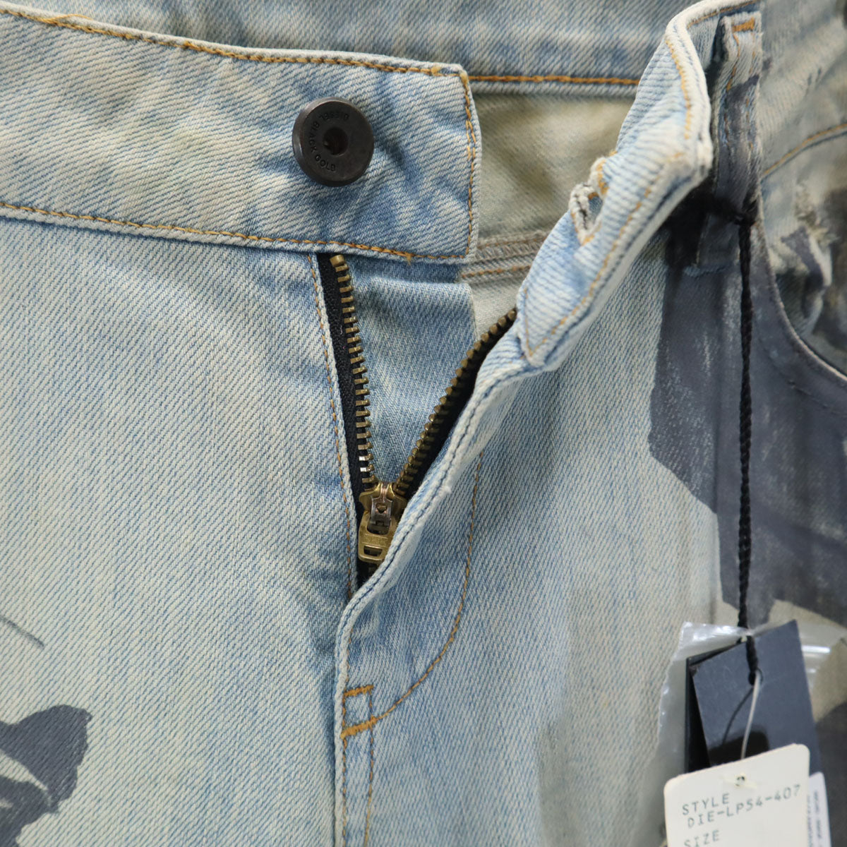 DIESEL BLACK GOLD ディーゼルブラックゴールド イタリア製 フローラルプリント スキニーデニムパンツ W28 ブルー PILCE 008QE ジーンズ レディース