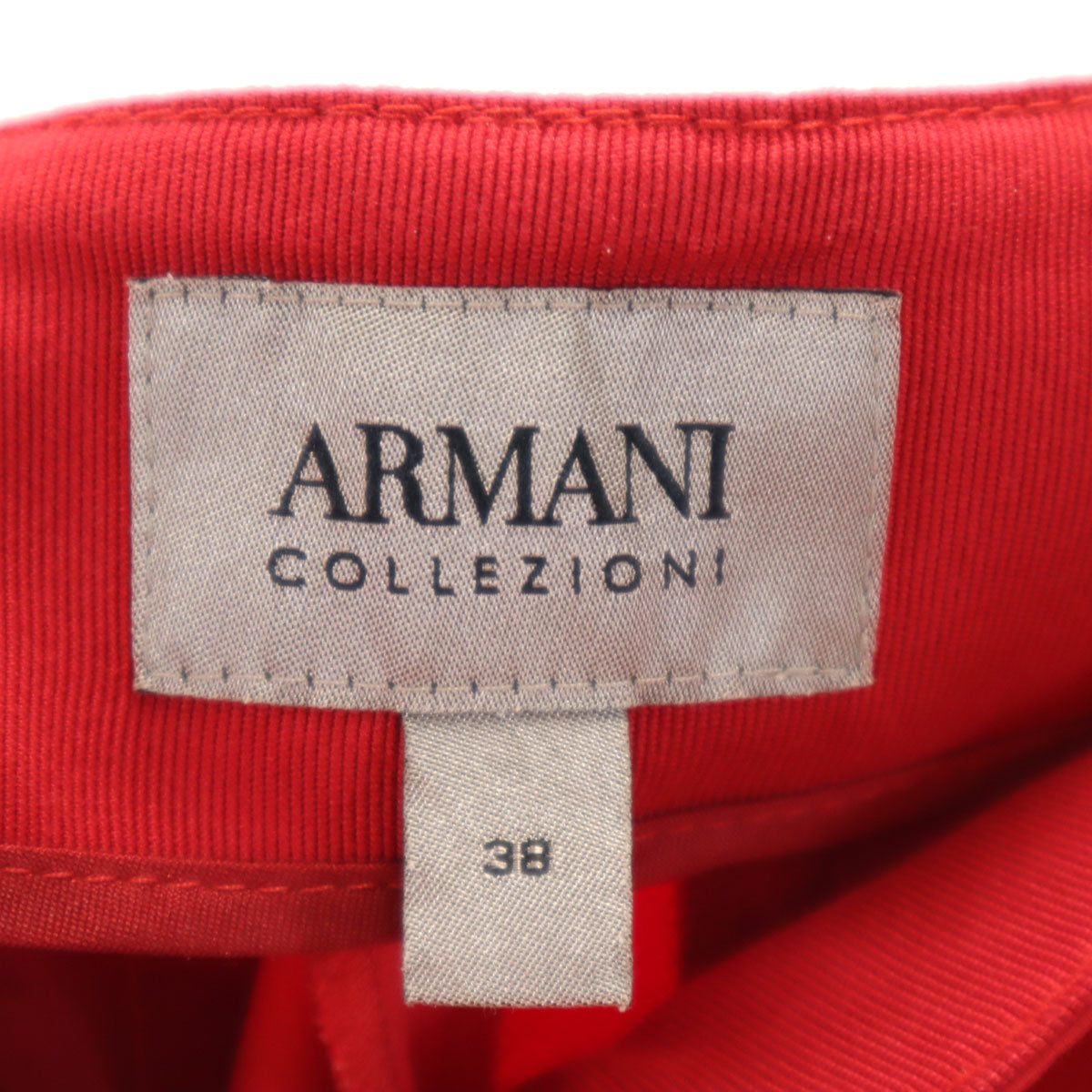 ARMANI アルマーニ テーパードパンツ 38 赤 COLLEZIONI レディース