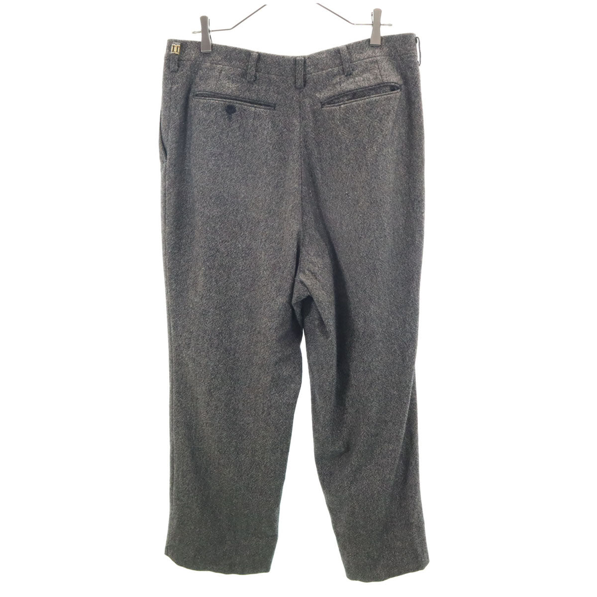 BURBERRY BLACK LABEL バーバリーブラックレーベル 日本製 ストライプ柄 スラックスパンツ 36R ブラック 三陽商会 レディース