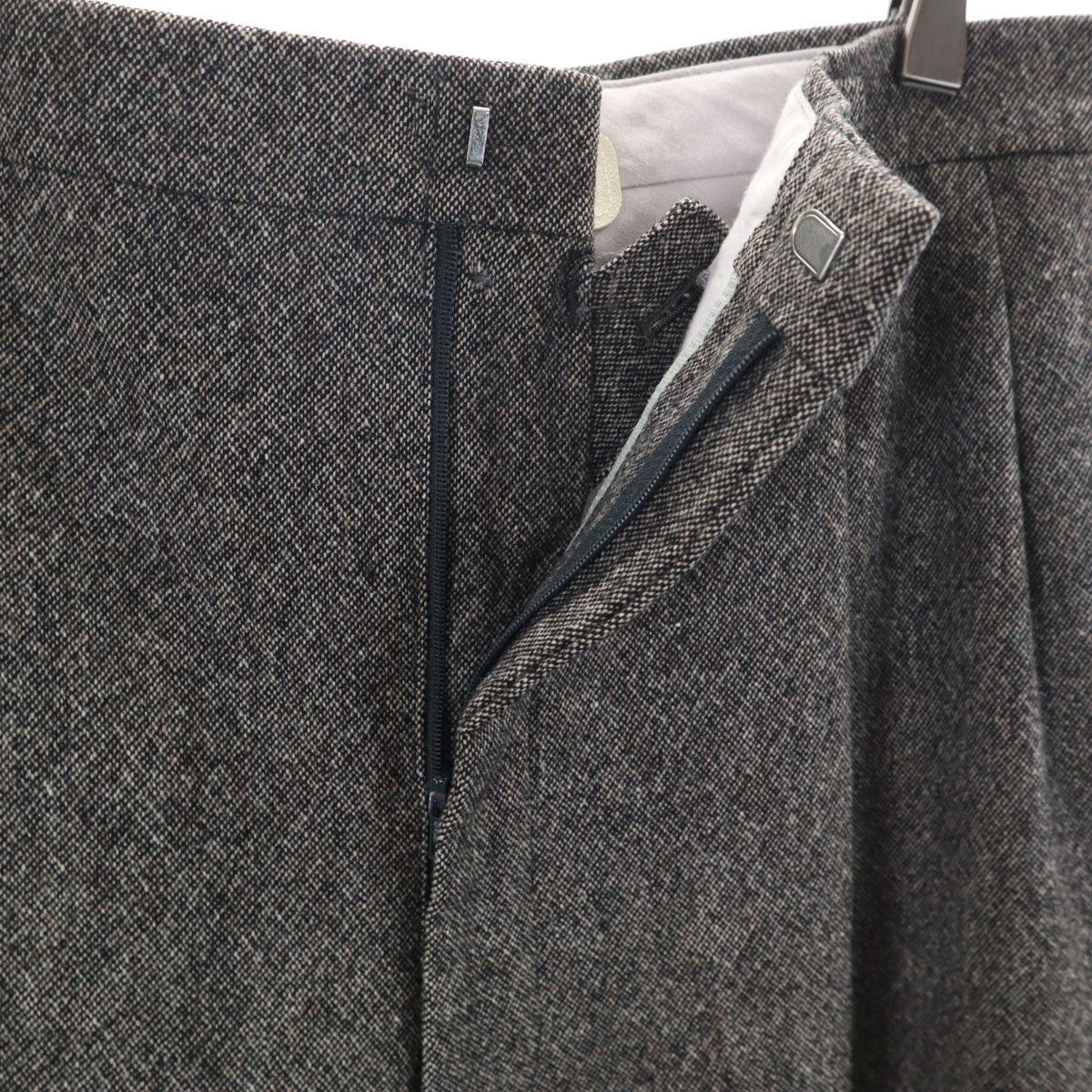 BURBERRY BLACK LABEL バーバリーブラックレーベル 日本製 ストライプ柄 スラックスパンツ 36R ブラック 三陽商会 レディース