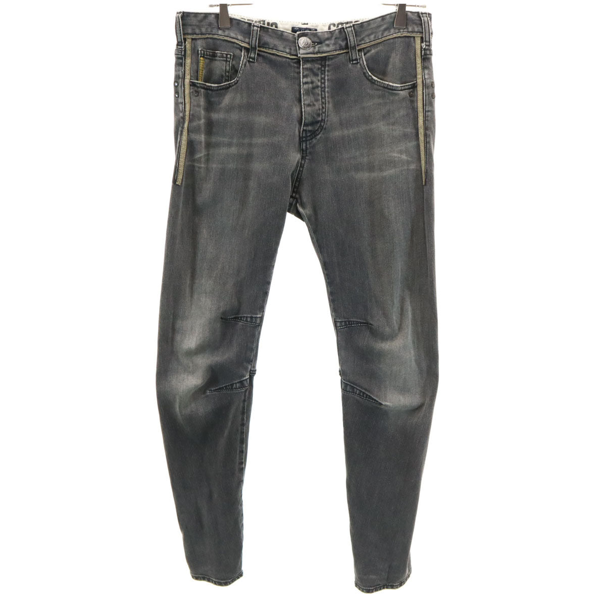 ARMANI JEANS アルマーニジーンズ チュニジア製 ボタンフライ スキニーパンツ w31 グレー メンズ