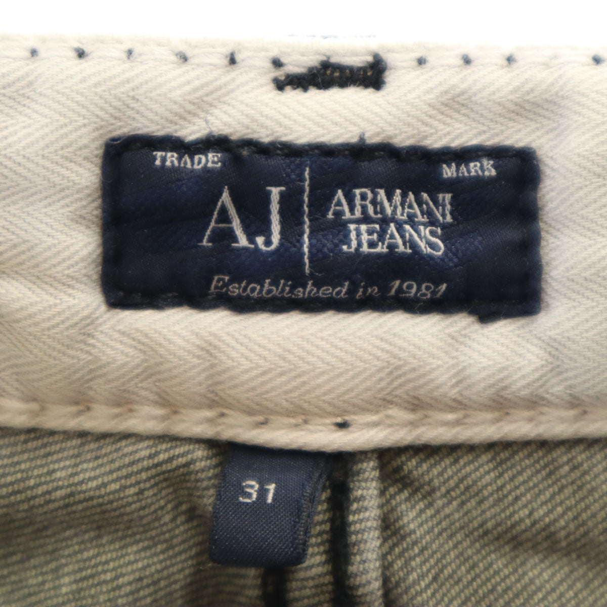 ARMANI JEANS アルマーニジーンズ チュニジア製 ボタンフライ スキニーパンツ w31 グレー メンズ