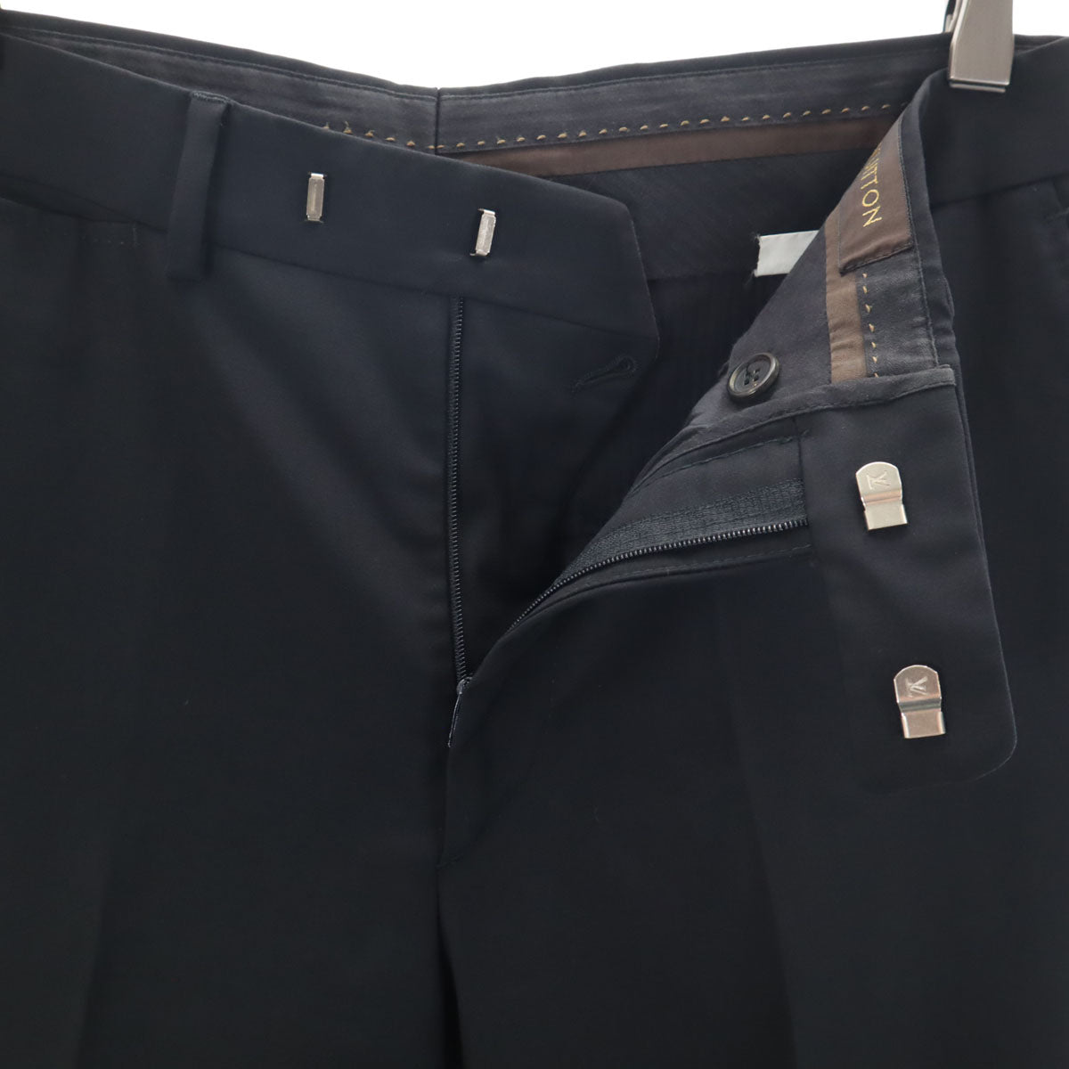 LOUIS VUITTON ルイヴィトン イタリア製 スラックスパンツ 46 ブラック メンズ