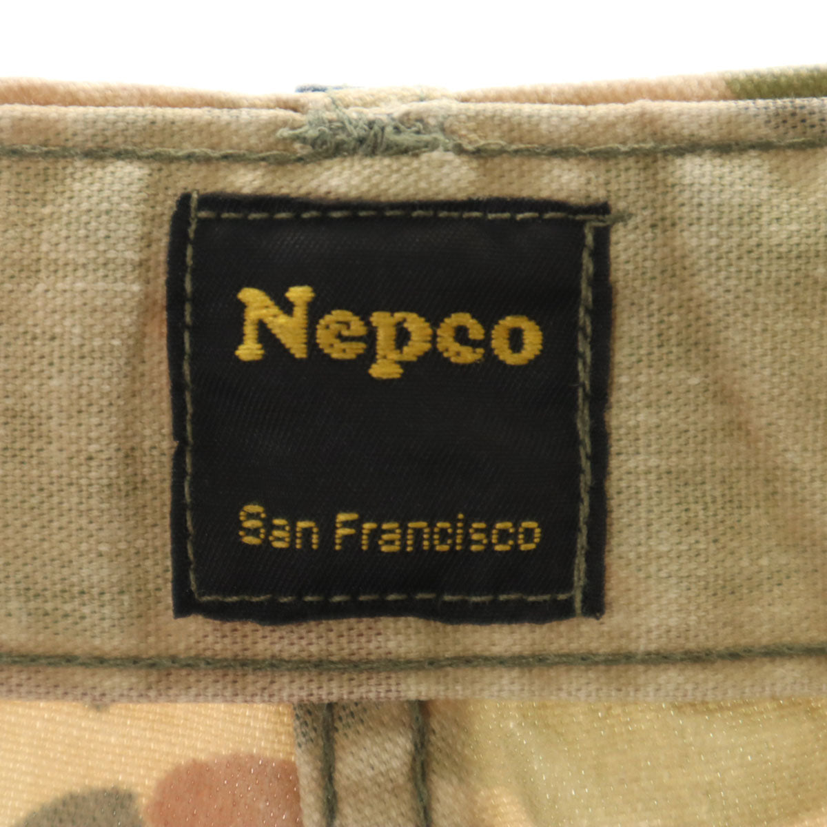 Nepco ネプコ 80s USA製 ヴィンテージ カモフラ柄 ベイカー パンツ w30 ベージュ 迷彩 メンズ