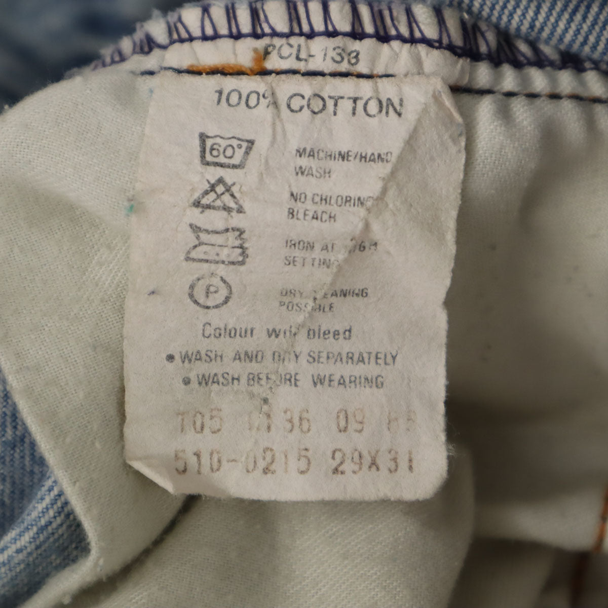 Levi's リーバイス 80s 510-0215 ヴィンテージ テーパードデニムパンツ w29 ウォッシュブルー ジーンズ メンズ