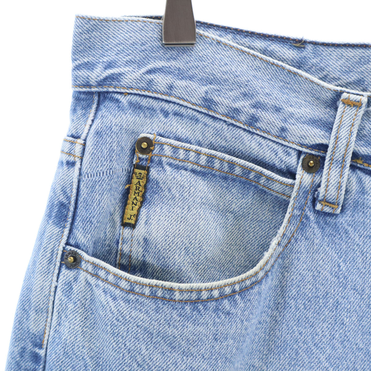 ARMANI JEANS アルマーニジーンズ 90s イタリア製 オールド テーパードデニムパンツ w34 ウォッシュブルー ジーンズ メンズ