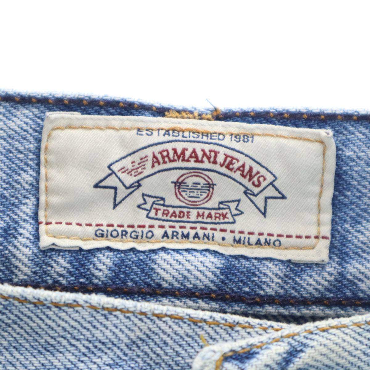 ARMANI JEANS アルマーニジーンズ 90s イタリア製 オールド テーパードデニムパンツ w34 ウォッシュブルー ジーンズ メンズ