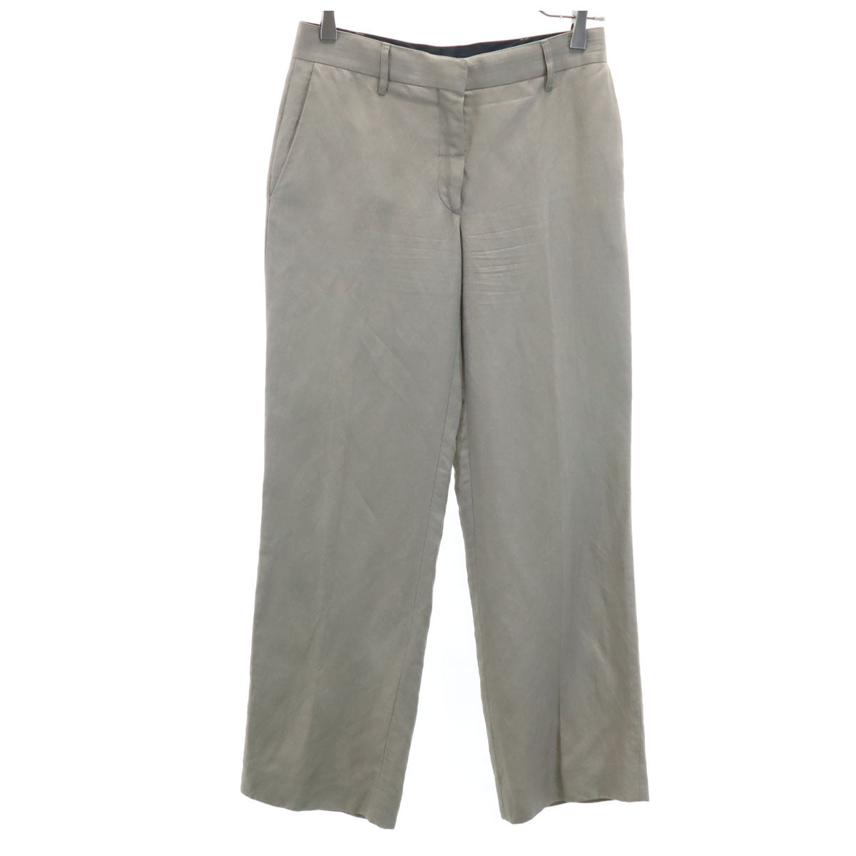 GIVENCHY ジバンシィ イタリア製 リネンブレンド スラックスパンツ 36 グレーブラウン系 レディース